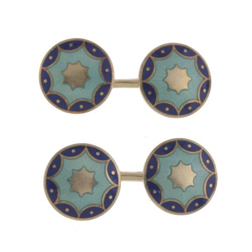 SET OF THREE PAIRS OF CUFFLINKS.