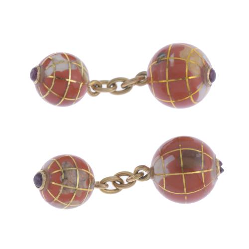 SET OF THREE PAIRS OF CUFFLINKS.