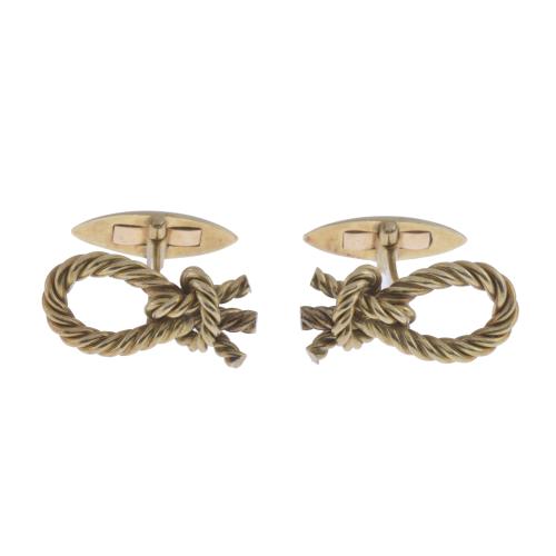 CUFFLINKS WITH SAILOR'S KNOT, J.ROCA.