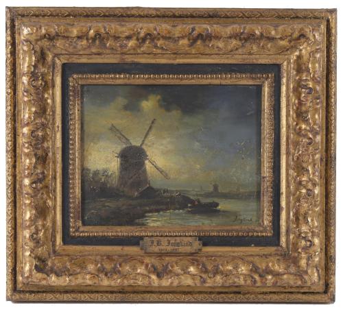 ATRIBUIDO A JOHAN-BARTHOLD JONGKIND (1819-1891). "Paisaje n
