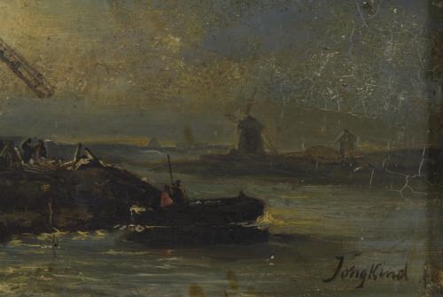 ATRIBUIDO A JOHAN-BARTHOLD JONGKIND (1819-1891). "Paisaje n