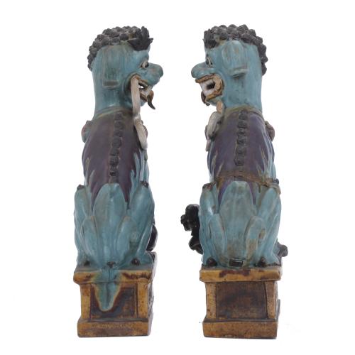 PAIR OF CHINESE CHIMERAS, 20TH CENTURY. 