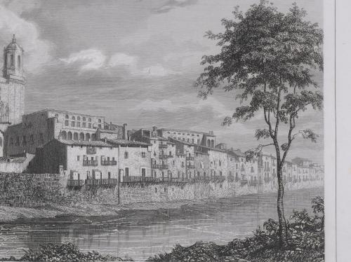 19TH CENTURY CATALAN SCHOOL. "VIEW OF THE CITY OF GIRONA".