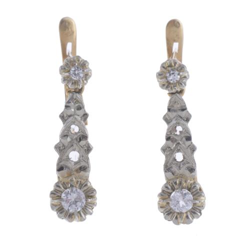 ALPHONSINE GIRANDOLE EARRINGS, FIRST QUARTER OF THE 20TH CENTURY. 