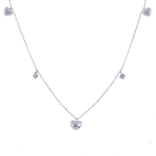 ADJUSTABLE NECKLACE WITH HEARTS