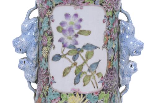 CHINESE ROSE FAMILY VASE, QING DYNASTY, 19TH CENTURY. 