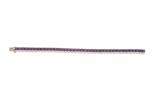 RIVIÉRE BRACELET WITH AMETHYSTS