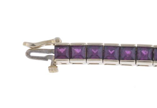 RIVIÉRE BRACELET WITH AMETHYSTS