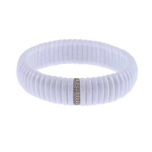 "JARRETIERE" BRACELET IN PORCELAIN, GOLD AND DIAMONDS 