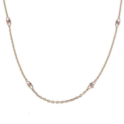 GOLD AND RUBIES LINKS CHAIN
