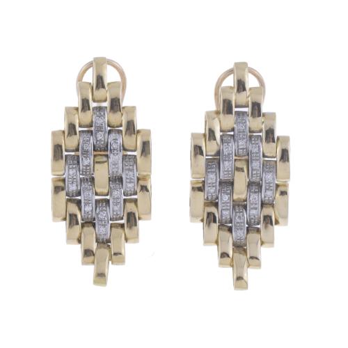 HINGED EARRINGS IN GOLD AND DIAMONDS