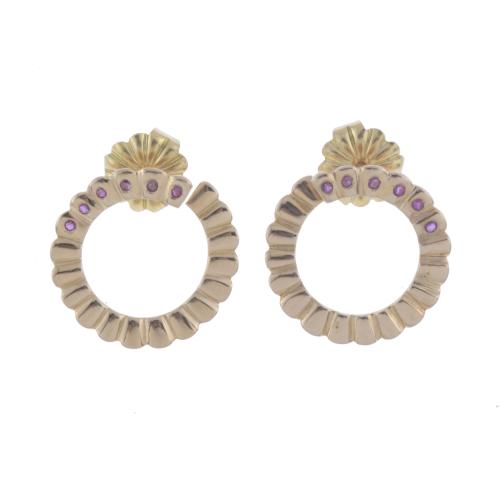RUBIES CREOLE EARRINGS