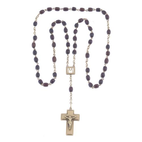ROSARY WITH CRUCIFIX IN GOLD AND AGATE