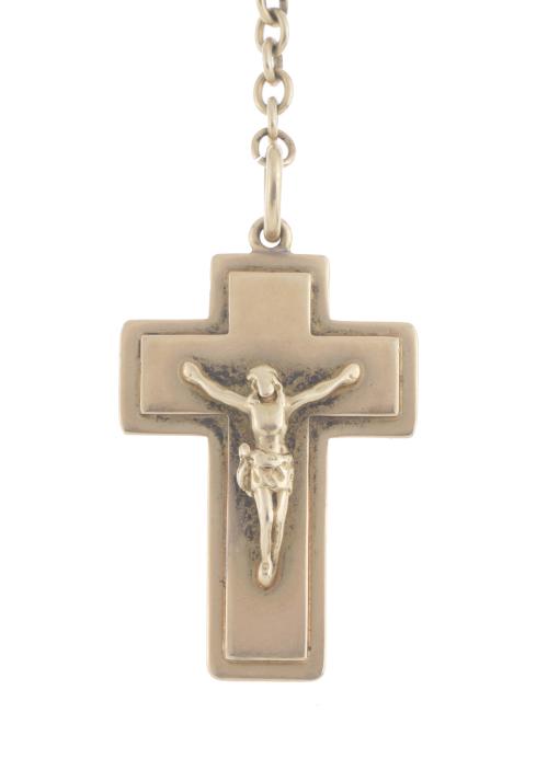 ROSARY WITH CRUCIFIX IN GOLD AND AGATE