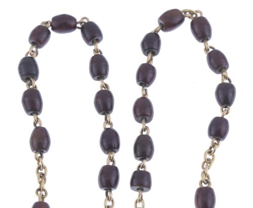 ROSARY WITH CRUCIFIX IN GOLD AND AGATE