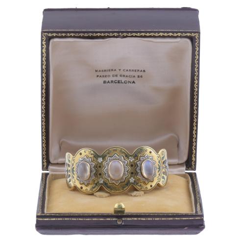 SEMI-RIGID BRACELET, ART NOUVEAU 1890-1910