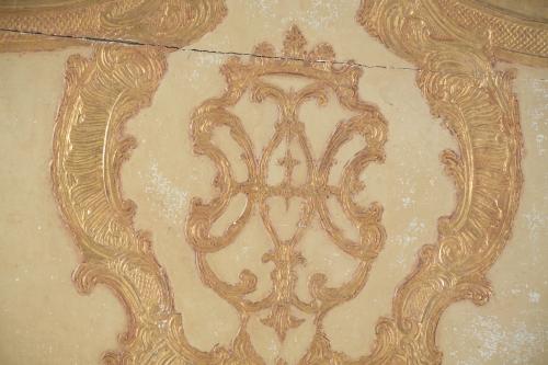 CATALAN "OLOT" BEDHEAD, 18TH CENTURY.