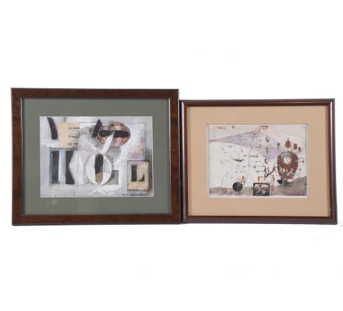 MARIA A. RAVENTÓS (1930). Pair of mixed media on paper.