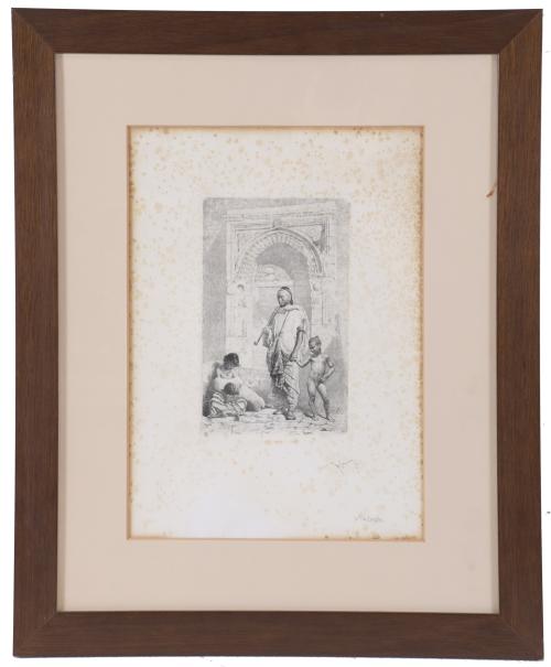 MARIANO FORTUNY I MARSAL (1838-1874). "MOROCCAN FAMILY", 18