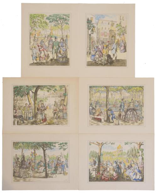 LOLA ANGLADA (1892-1984). "BARCELONA VUITCENTISTA" FOLDER, FIRST AND SECOND SERIES. 1935.
