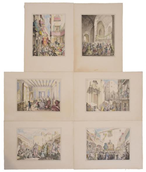 LOLA ANGLADA (1892-1984). "BARCELONA VUITCENTISTA" FOLDER, THIRD AND FOURTH SERIES. 1935.