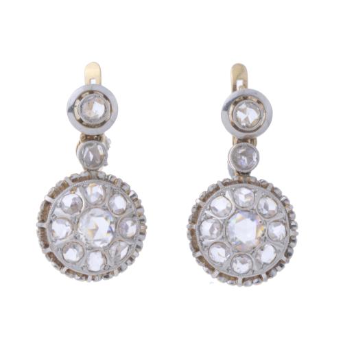 DIAMONDS EARRINGS, EARLY 20TH CENTURY.