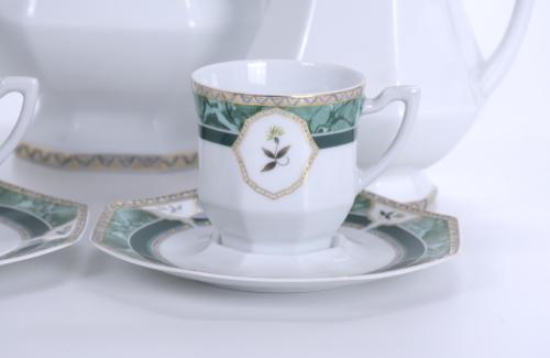 ANCIENNE MANUFACTURE ROYALE DE LIMOGES. JUEGO DE CAFÉ DE DI