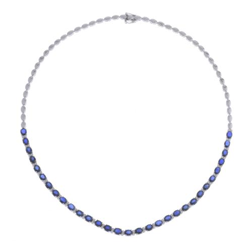 CHOKER WITH SAPPHIRES AND DIAMONDS