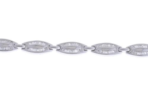ARTICULATED LINKS BRACELET WITH DIAMONDS