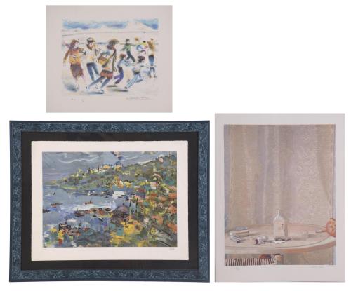 ROCA-SASTRE- AGUILAR MORÉ Y ABELLÓ. SET OF 3 LITHOGRAPHS.