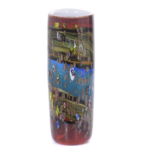 MURANO CRYSTAL VASE AFTER MODELS BY DINO MARTENS (1894 - 1970), SECOND HALF OF THE 20TH CENTURY.