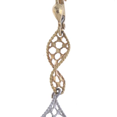 TWO-TONE LONG EARRINGS.