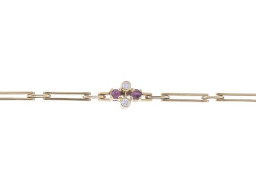 DIAMONDS AND RUBIES BRACELET.