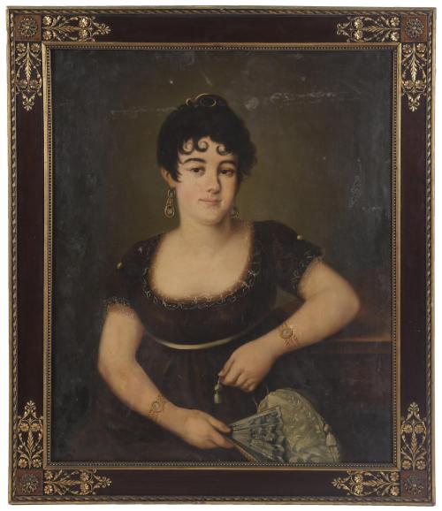 19TH CENTURY SPANISH SCHOOL. "PORTRAIT OF A LADY".