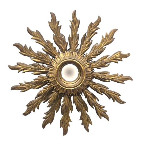 CARVED PORTHOLE MIRROR, MID 20TH CENTURY.