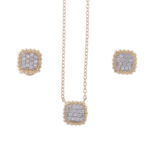 DIAMONDS PENDANT AND EARRINGS