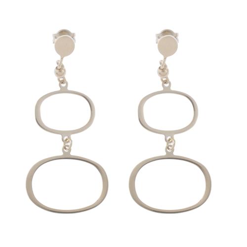 EARRINGS WITH TWO HOOPS
