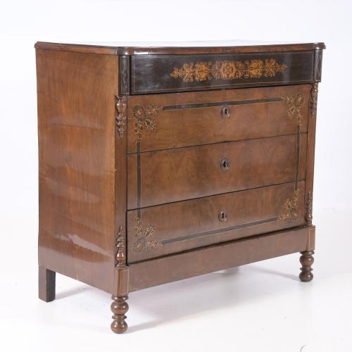 MARY CHRISTINE&#39;S REGENCY CHEST OF DRAWERS, 19TH CENTURY.