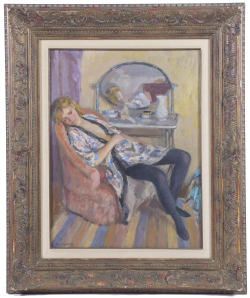 RAMÓN PICHOT SOLER (1924-1996). "GIRL IN FRONT OF THE DRESS