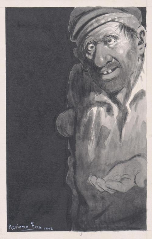 MARIANO FOIX (1860-1914). "MENDIGANDO", 1902.