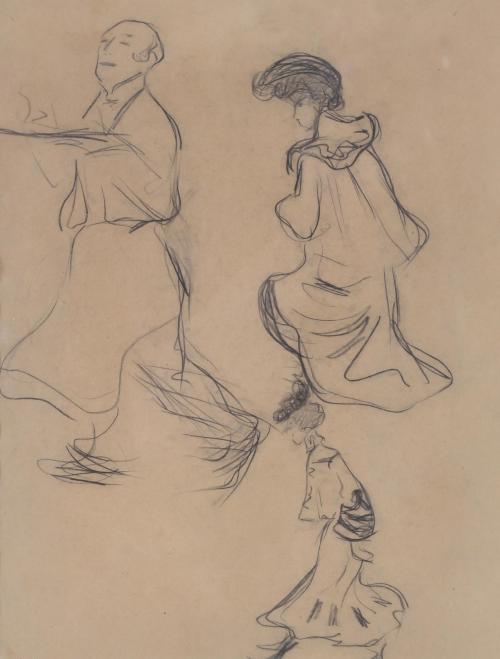 ALEXANDRE DE CABANYES MARQUES (1877-1972). "STUDY FOR FIGURES".