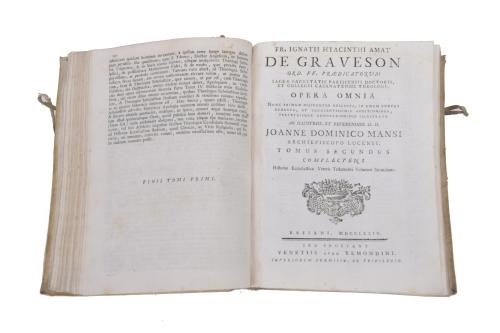 IGNATII HYACINTHI AMAT DE GRAVESON (1670 - 1733). "Historia