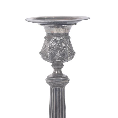 PAIR OF FERNANDINE BARCELONA SILVER CANDLESTICKS, CIRCA 183