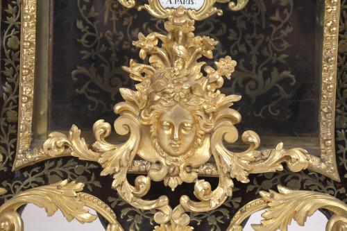 NAPOLEON III BOULLE PENDULE CLOCK, CIRCA 1860.