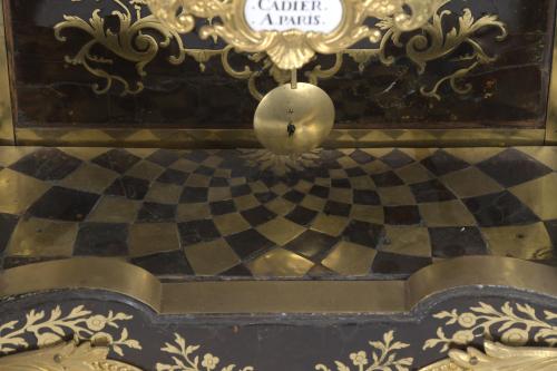 NAPOLEON III BOULLE PENDULE CLOCK, CIRCA 1860.