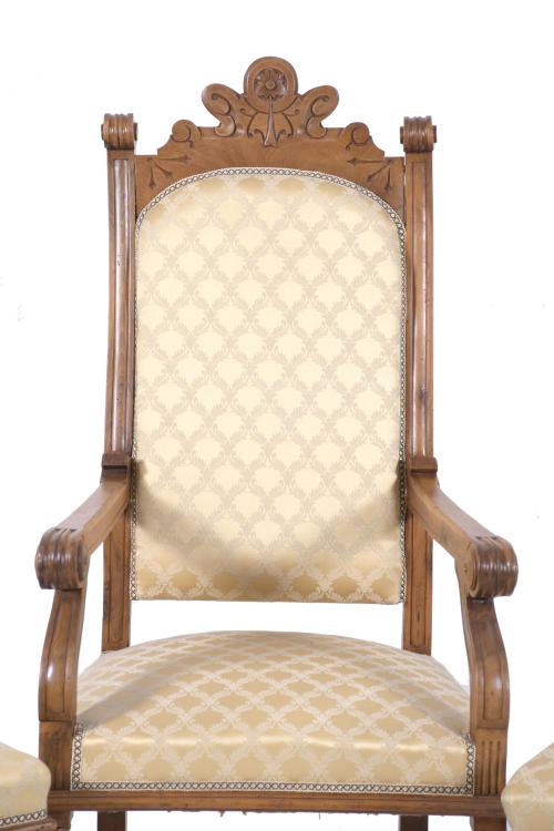 Sillón y pareja de sillas catalanas de estilo Modernista, s