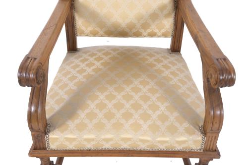 Sillón y pareja de sillas catalanas de estilo Modernista, s