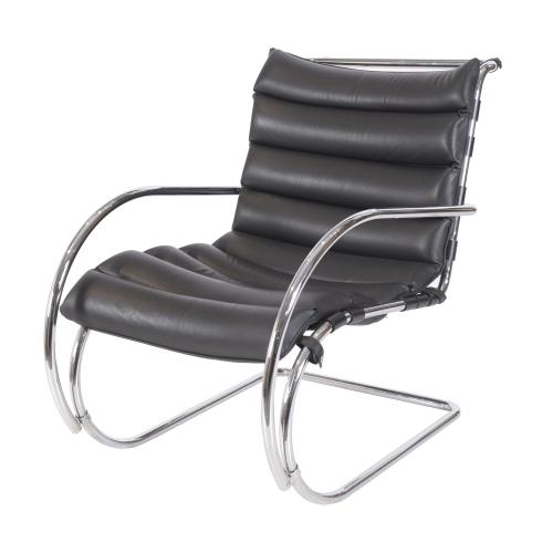 SIGUIENDO MODELOS DE MIES VAN DER ROHE (1886 - 1969) Y LILLY REICH (1885 - 1947). Sillón modelo MR. 