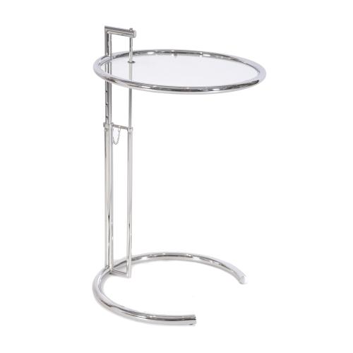 SIGUIENDO MODELOS DE EILEEN GRAY (1878 - 1976). MESA AUXILIAR REGULABLE E-1027.