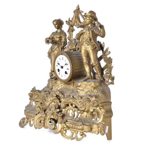Belle Époque table clock, circa 1900.